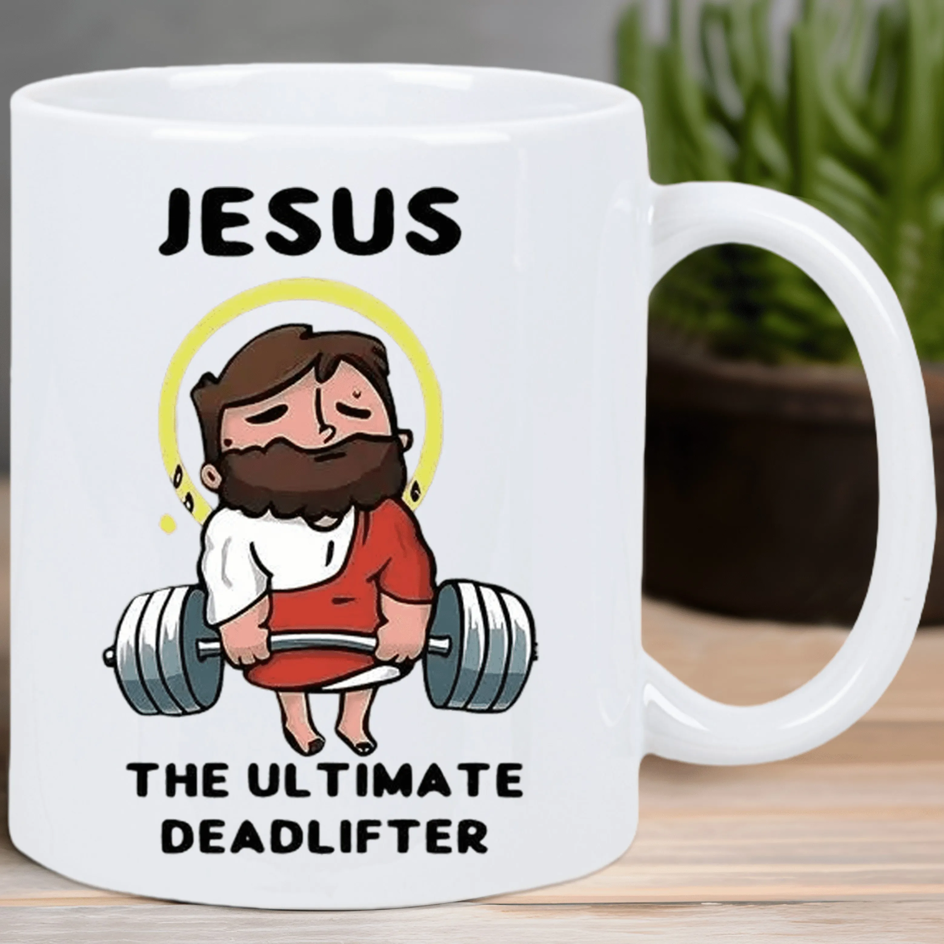 

Керамическая кружка «Иисус» — дизайн «Идеальный тяжелоатлет», многоразовая, только для ручной стирки — идеальный подарок для любителей кофе, мужчин