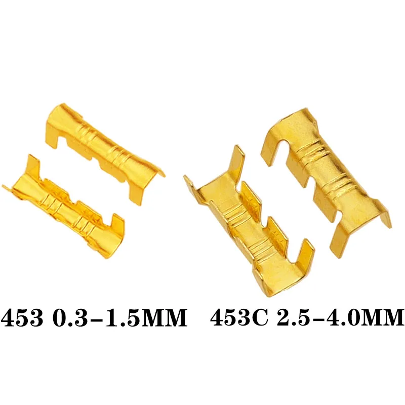 50pcs 453 453C U-shaped Terminal Wire Quick Terminal Small Tooth Fascia Terminal 0.5-1.5mm2  2.5-4.0mm2