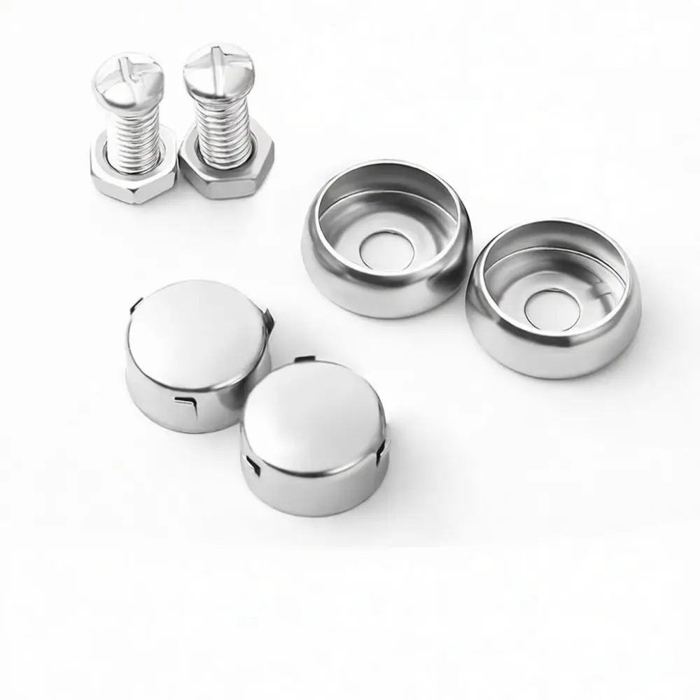 Universal Automotive License Plate Screws Anti Theft Fasteners Stainless Steel Hardware For Car Tag Frame Setup