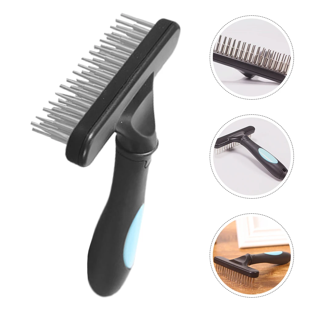 

Dematting Tool Deshedding Fine Grinding Metal Teeth Durable Strong Dog Removal Small Grooming Cleaning Hair Removal Detangler