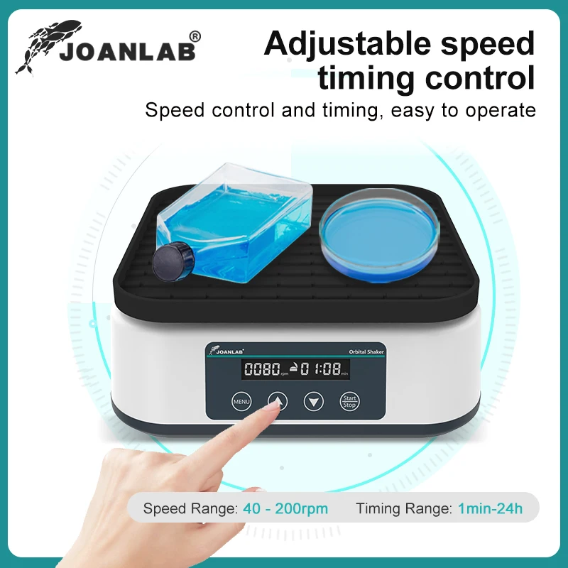 JOANLAB 110/220V Orbital Shaker Digital Display Shaker Laboratory Multi-purpose Oscillator Adjustable Speed 200rpm SK-20