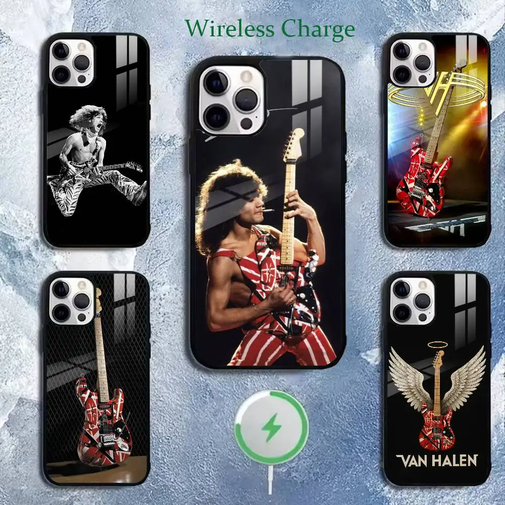 

Guitar God E-Eddie Van Halen Phone Case For iPhone17,16,15,14,13,12,11 Plus,Pro,Max Magnetic with Wireless Charging