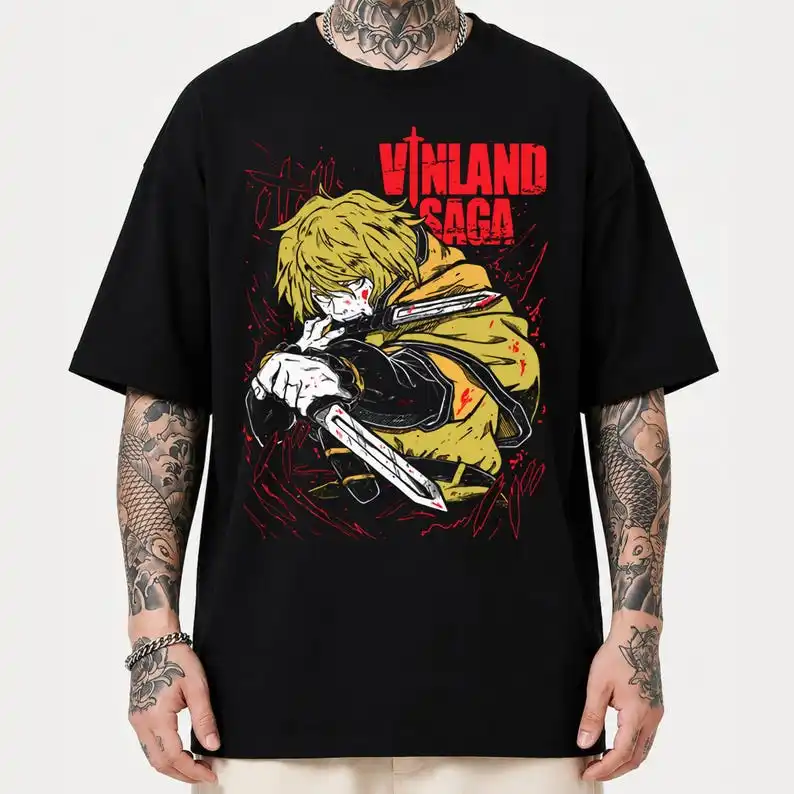 Super Popular Anime Print Series, Casual and Comfortable Retro Character T-shirt, Fashionable Trend, Home Preferred