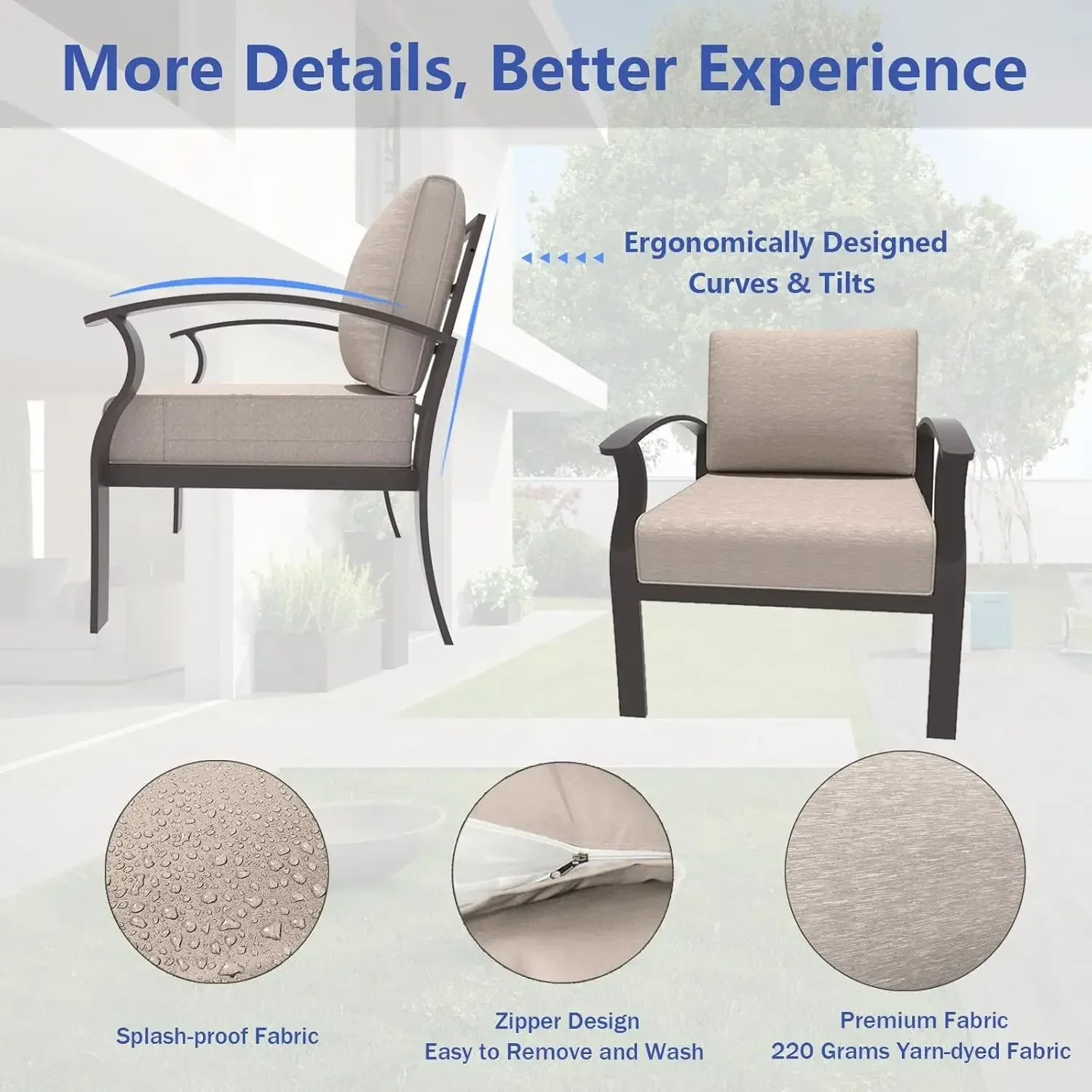 مجموعة أثاث الفناء المصنوعة من الألومنيوم، أثاث خارجي، أرائك مقطعية للفناء، مجموعة محادثة للفناء، الفناء الخلفي، رمل بجانب حمام السباحة #4