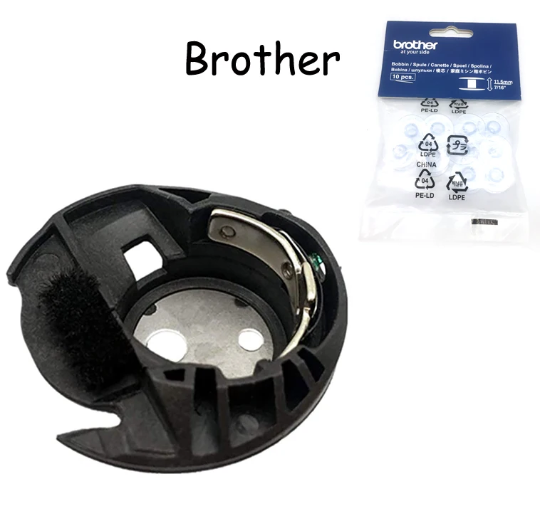 

BROTHER BOBBIN CASE XC3153351 for Brother BC2100,2300,2500, ES2000 and brother bobbin 10pcs SFB XA5539-151(SA156)