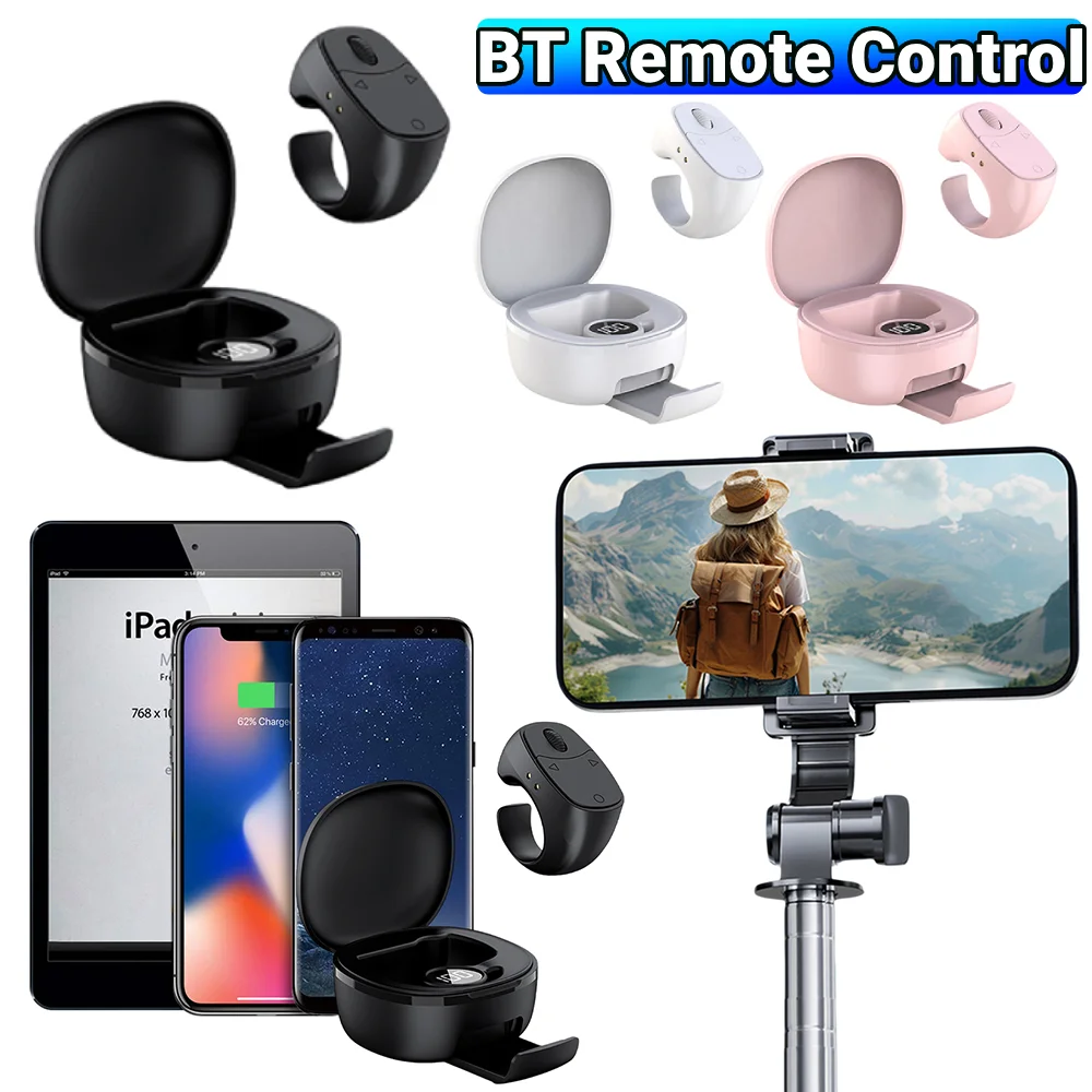 ل TikTok التمرير حلقة التحكم عن بعد الفرس الإصبع بلوتوث 5.3 التحكم عن بعد صور الفرس مصراع نوع-C ل Phpne