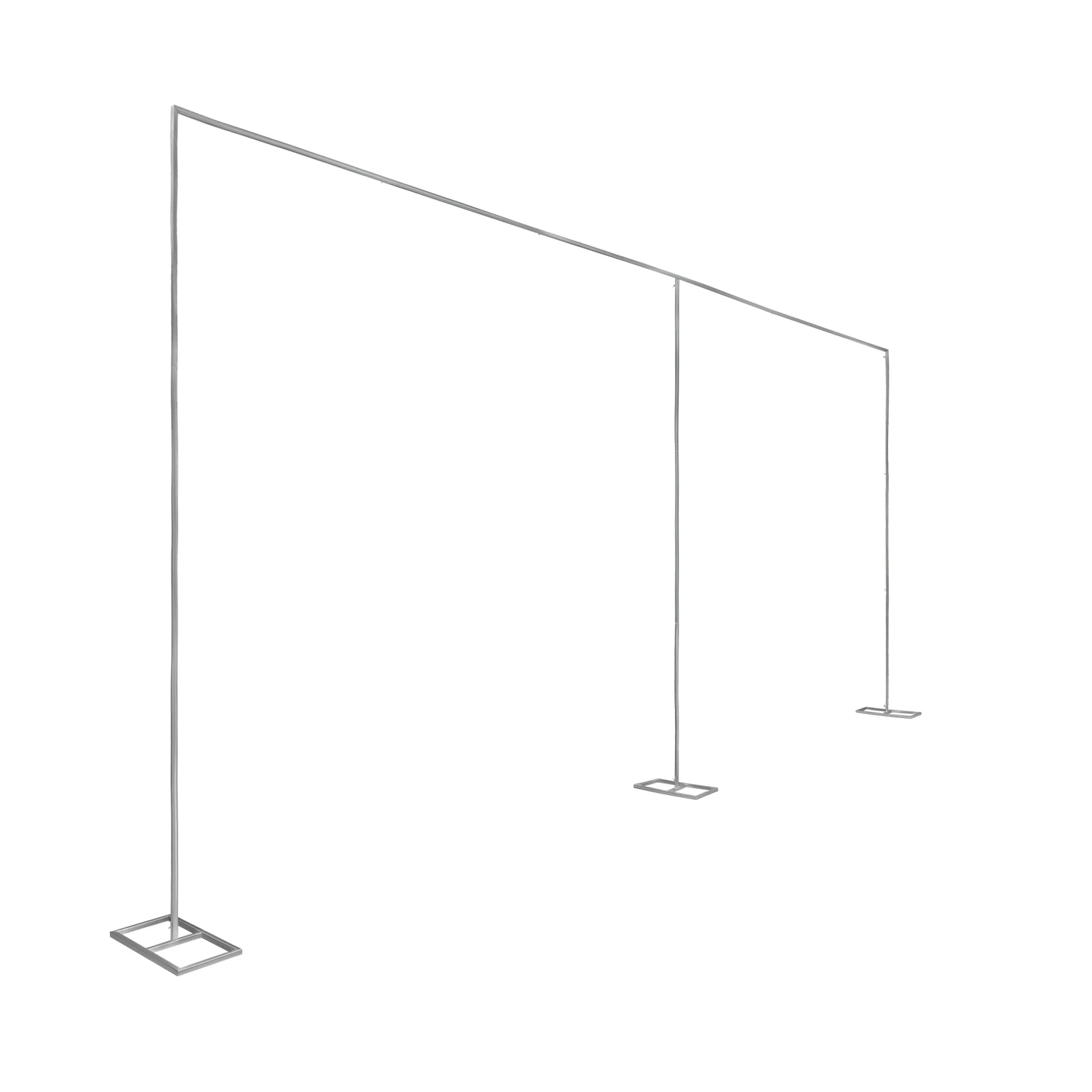 10x20FT Wedding Stand Stainless Steel Background Telescopic Frame Heavy Duty Stand Pipe Kit for Wedding Party Decoration Silver