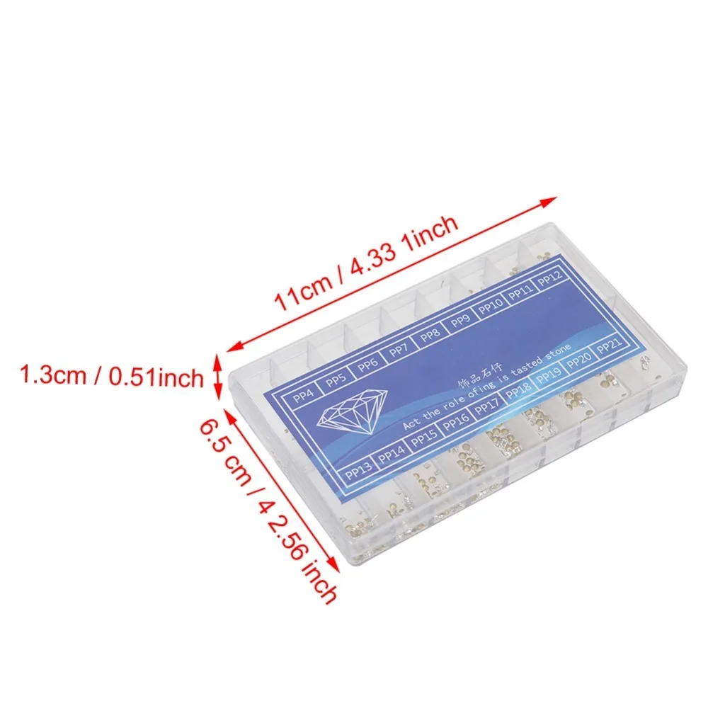 Full Set 18 Sizes Watch Decoration Parts Round Crystal Rhinestone Watch Repair Tool Watch Accessories Watch Repair