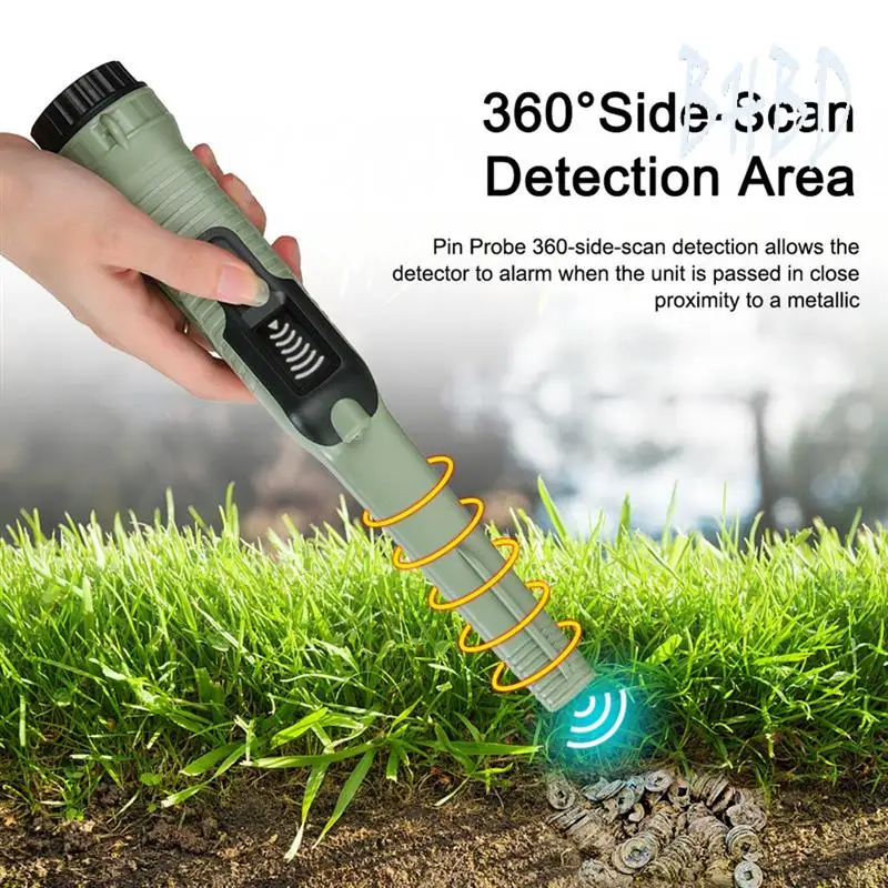 

BHBD-Metal Detector Pinpointer, LCD Display Waterproof With High Sensitivity, 360° Scanning, Sound/Vibration Indication