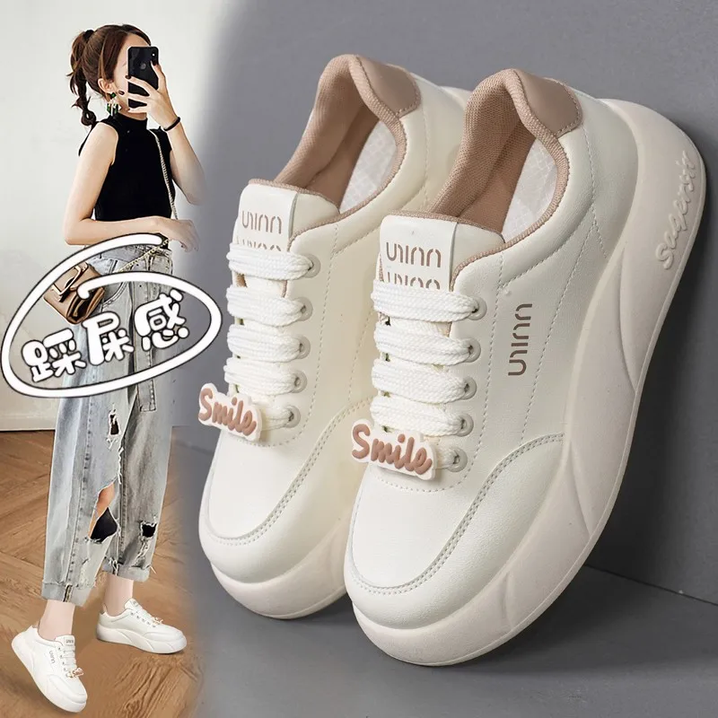 

Women's Genuine Leather Sport Shoes Comfortable Soft Bottom Spring Summer Large Size 4143 Versatile Casual Fashion Shoes