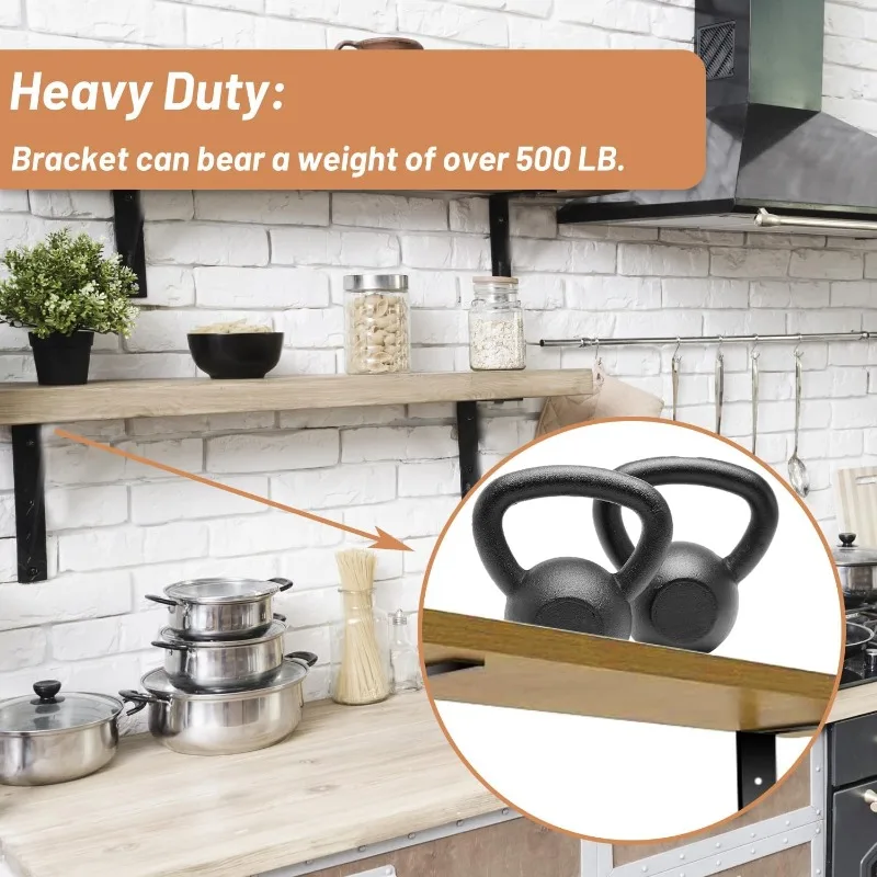 Premium Heavy Duty Countertop Brackets 20 inch 3 Pack (2/5" Thick),Granite Countertop Support 20" x 8" x 2 1/2"