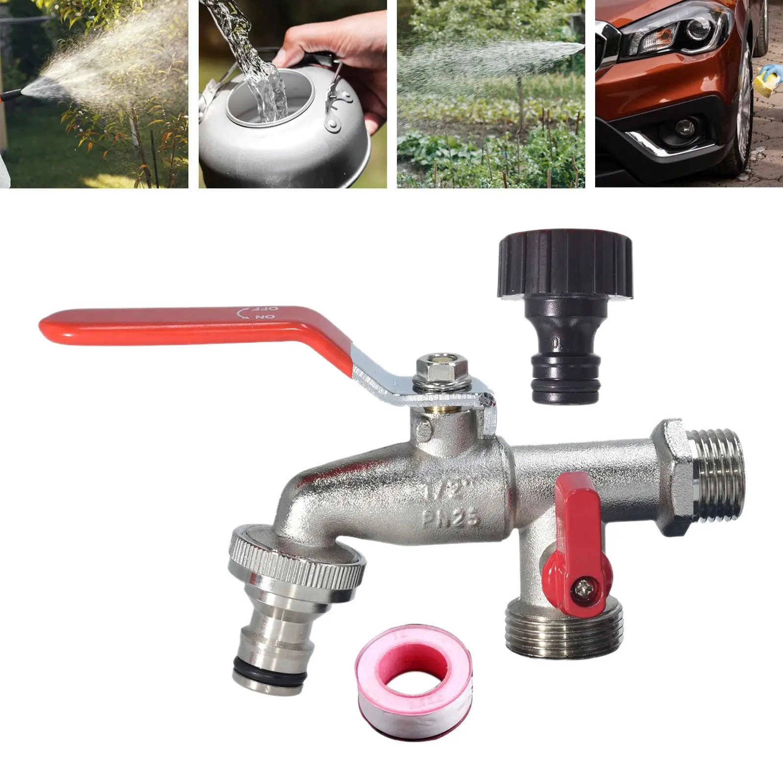 Outdoor Garden Faucet Garden Hose Connector for Yard Balcony Lawn Car Washing