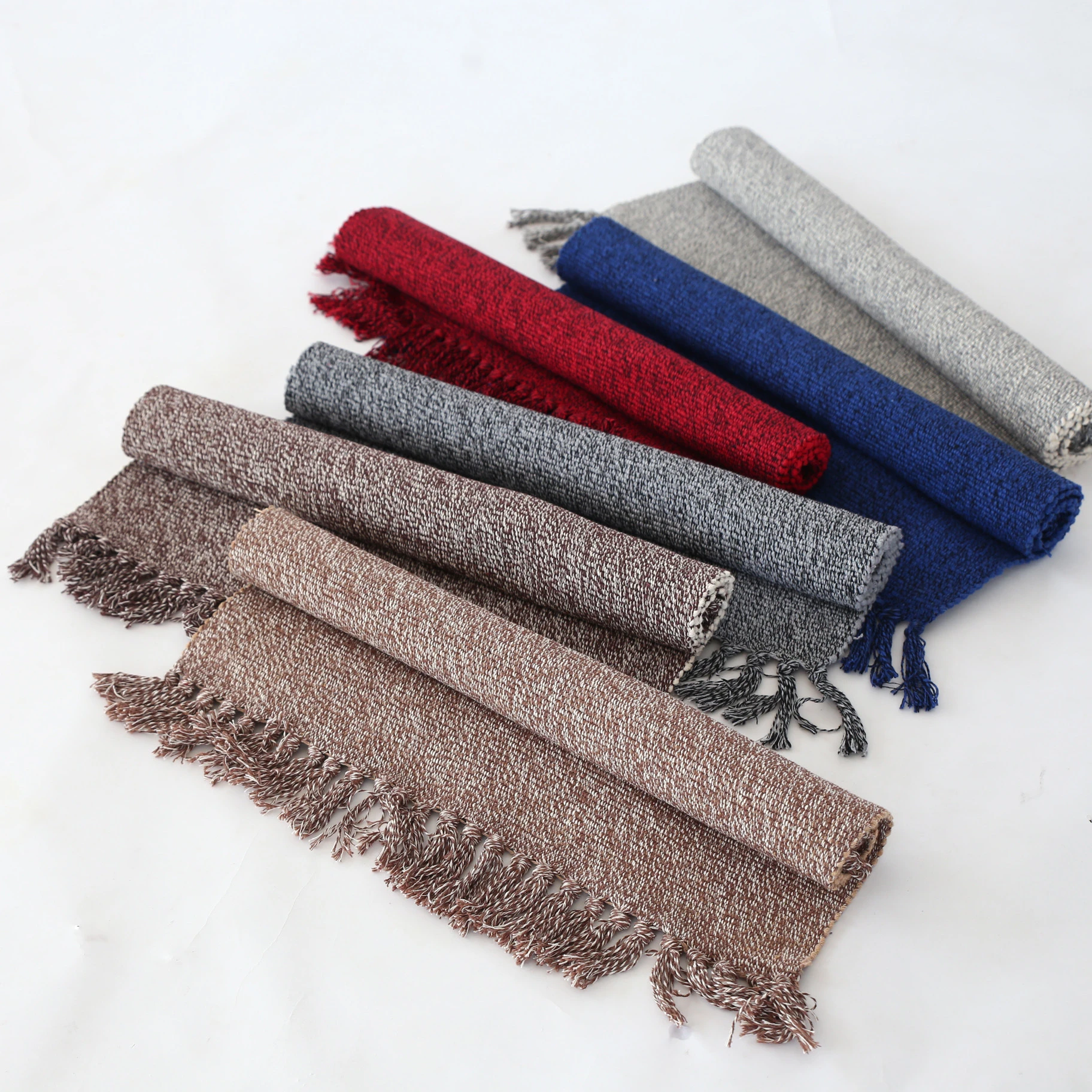 Simplism-Style Rectangle Knitted Carpets with Tassels,Home Living Room, Sofa,Tea Table, Area Rugs,Bedroom,Bedside Floor Mat,60x1