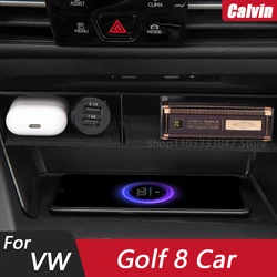 Center Console Storage Box For Volkswagen VW Golf 8 Car Interior Modification Accessories ABS Small Black Case Stowing Tidying