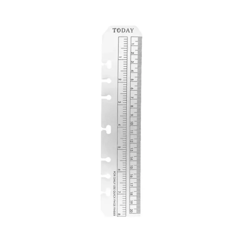 6 Hole A5 A6 A7 Bookmark Straight Ruler Children Math Drafting Drawing Ruler Clear Flexible Dividing Ruler