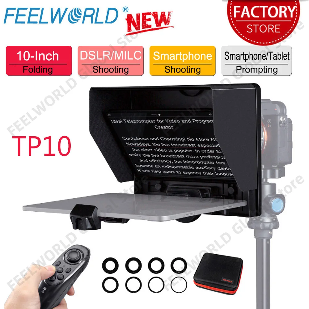 FEELWORLD TP10 Portable 10 Inch Folding Teleprompter Up 11\