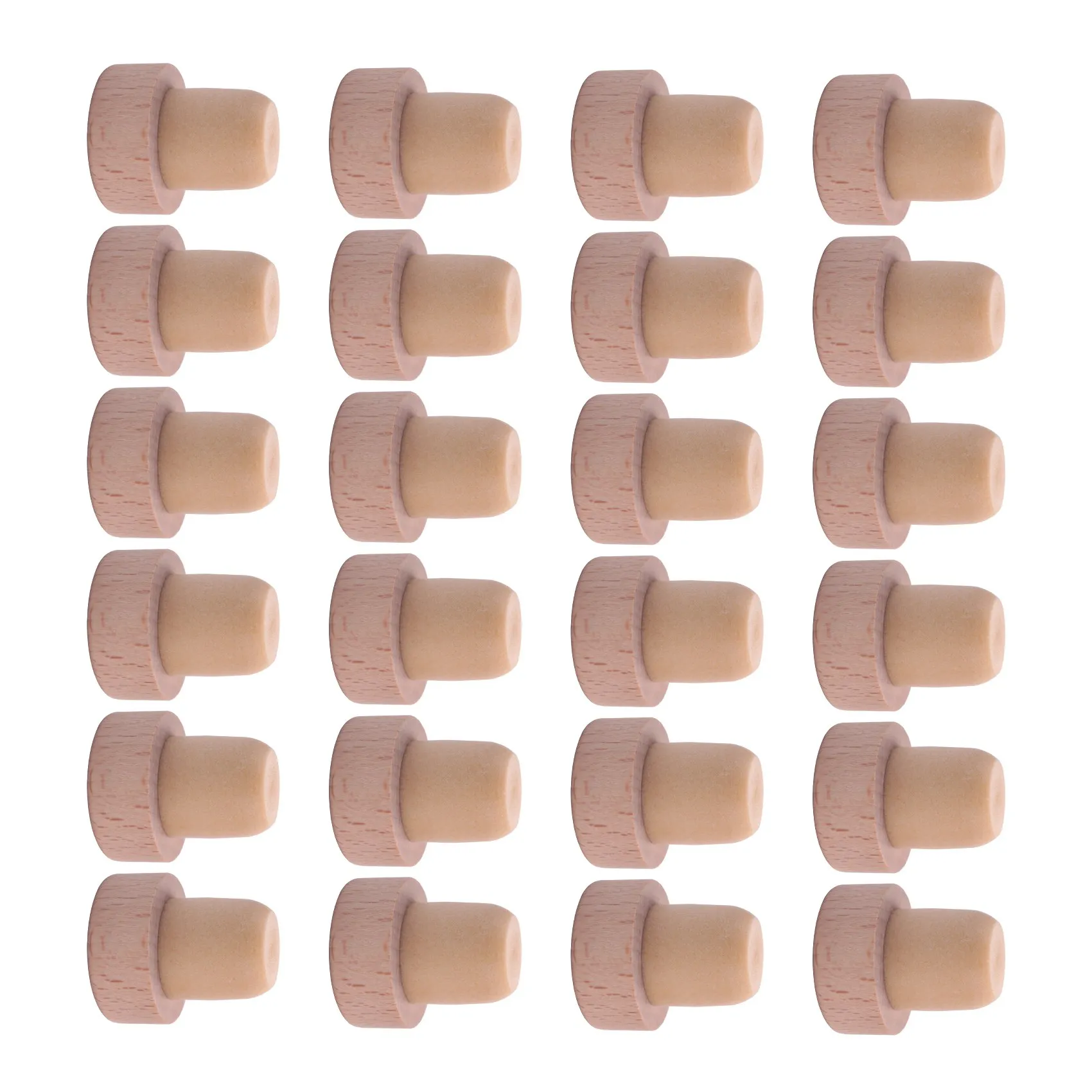 24Pc Wine Bottle Corks T Shaped Cork Plugs for Wine Cork Wine Stopper Reusable Wine Corks Wooden and Rubber Wine Stopper