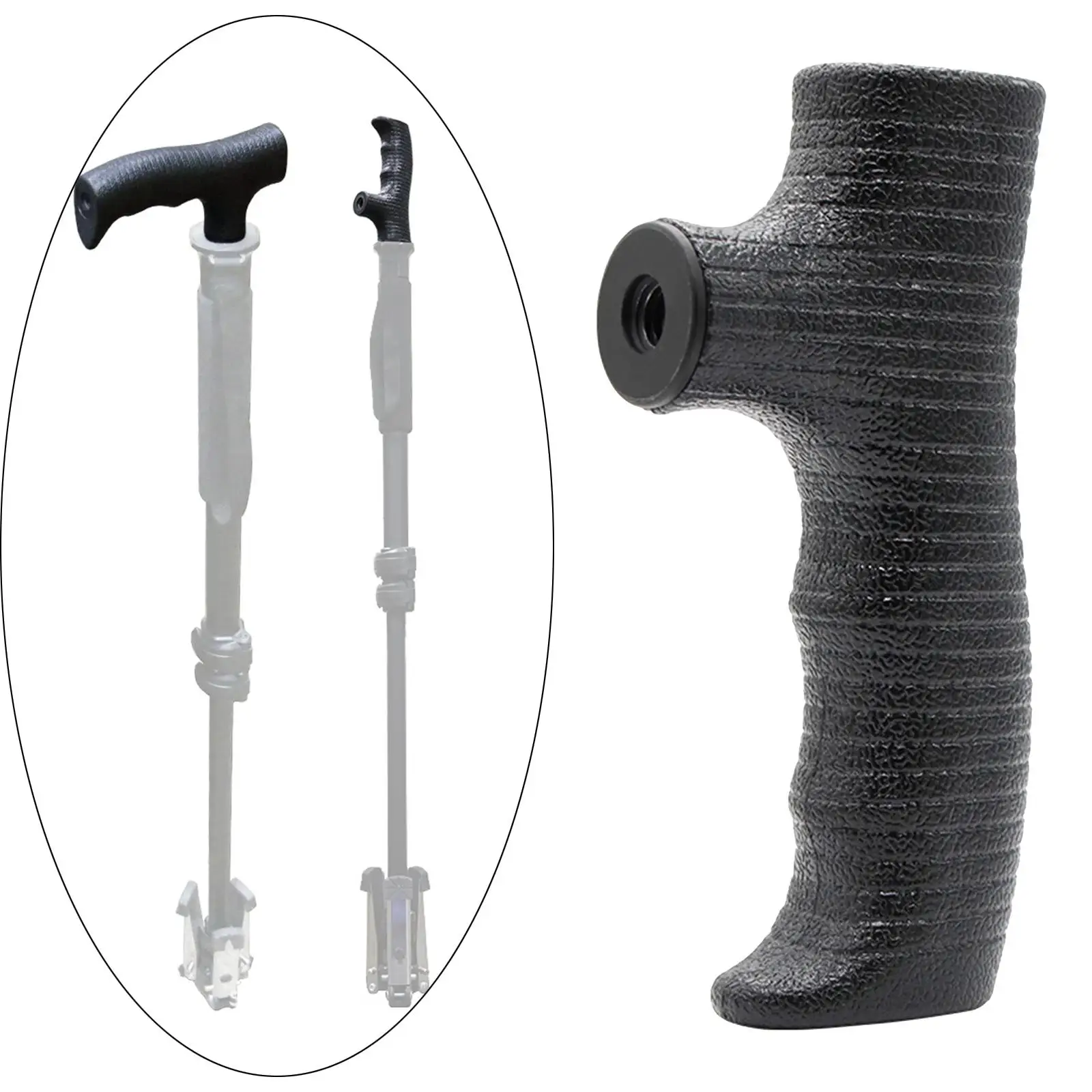 Walking Sticks Cane Hand Grip Trekking Pole Handle Spare Parts Supplies Repair Parts Accs Replacement for Rock Climbing Crutch