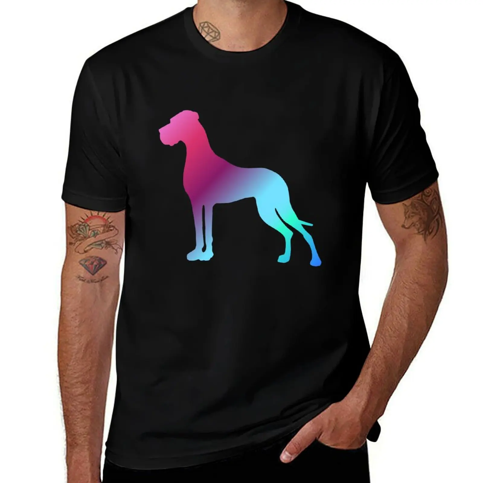 

Gradient Great Dane T-Shirt cute clothes Aesthetic clothing sublime funny costumes mens big and tall t shirts
