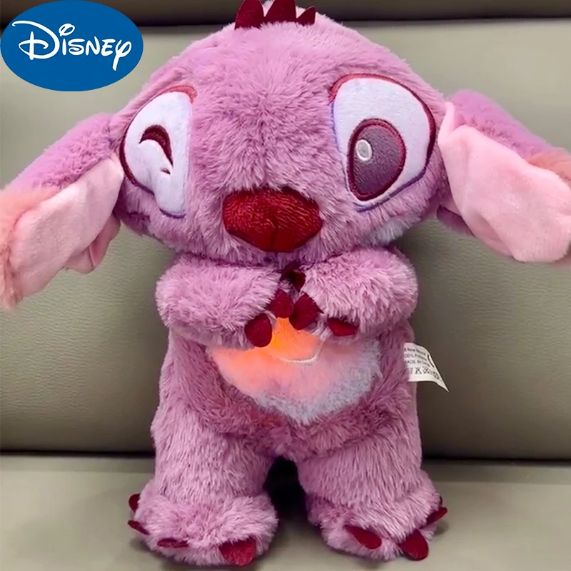 

Disney Plush Doll Stitch Music Lights Sleeping Breathing Stitchs Soothing Calm Rest Sleep Playmate Kawaii Child Toy Kids Gift