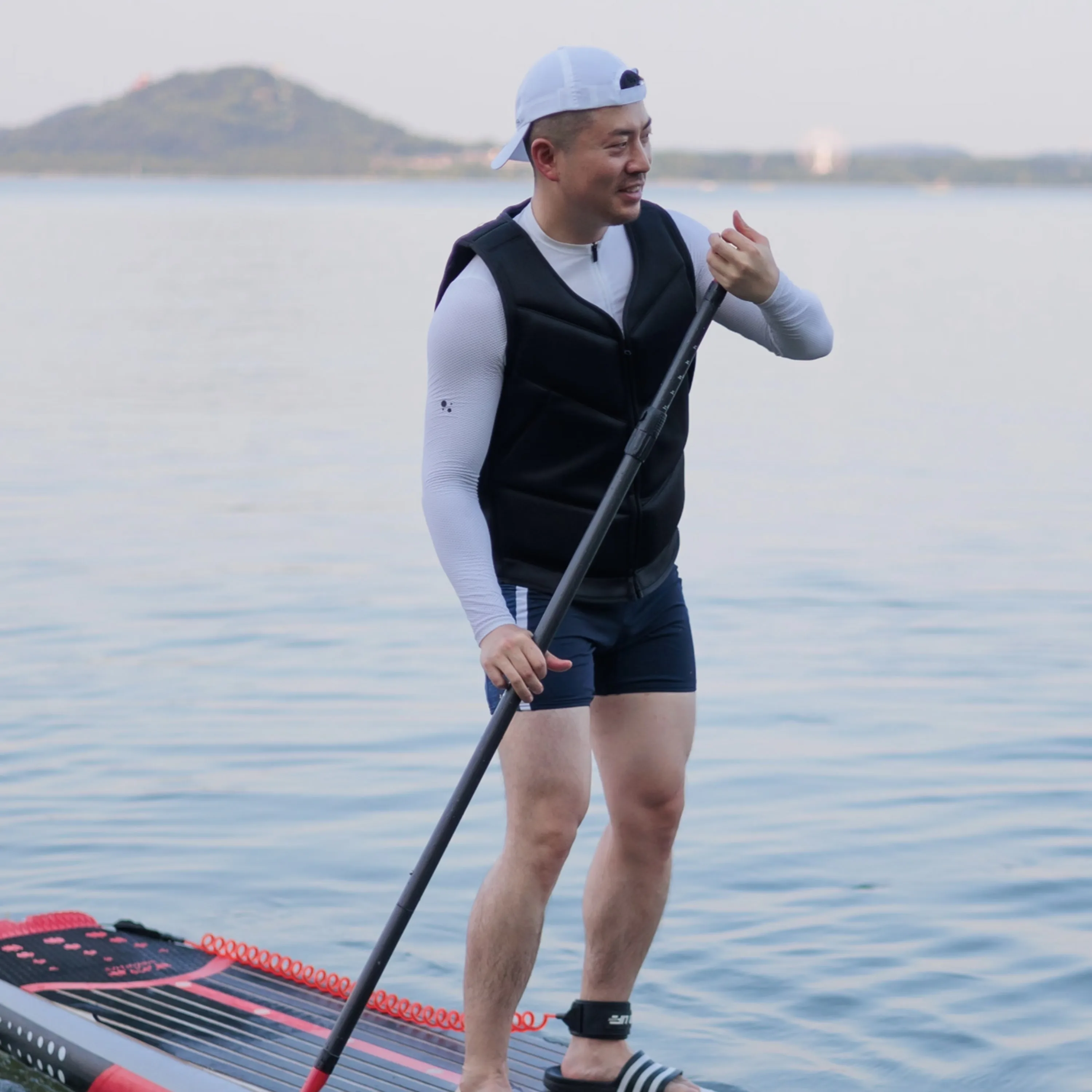 

Professional Adult Life Vest Jacket Thick Water Floating Surfing Snorkeling Fishing Racing Portable Folded Swimming Vest