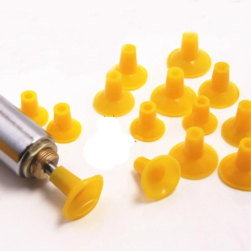 10pcs Valve Grinder Rubber Sucker Yellow for Car Motorcycle Electro-pneumatic Valve Grinding Cup