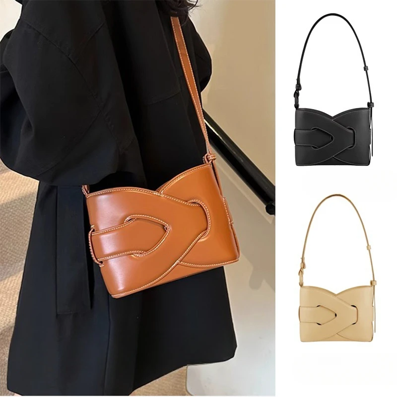 

New Soft Leather Women's Handbag Large Capacity High End Underarm Bag Shoulder Bag Simple Style Genuine Leather Women's Handbag