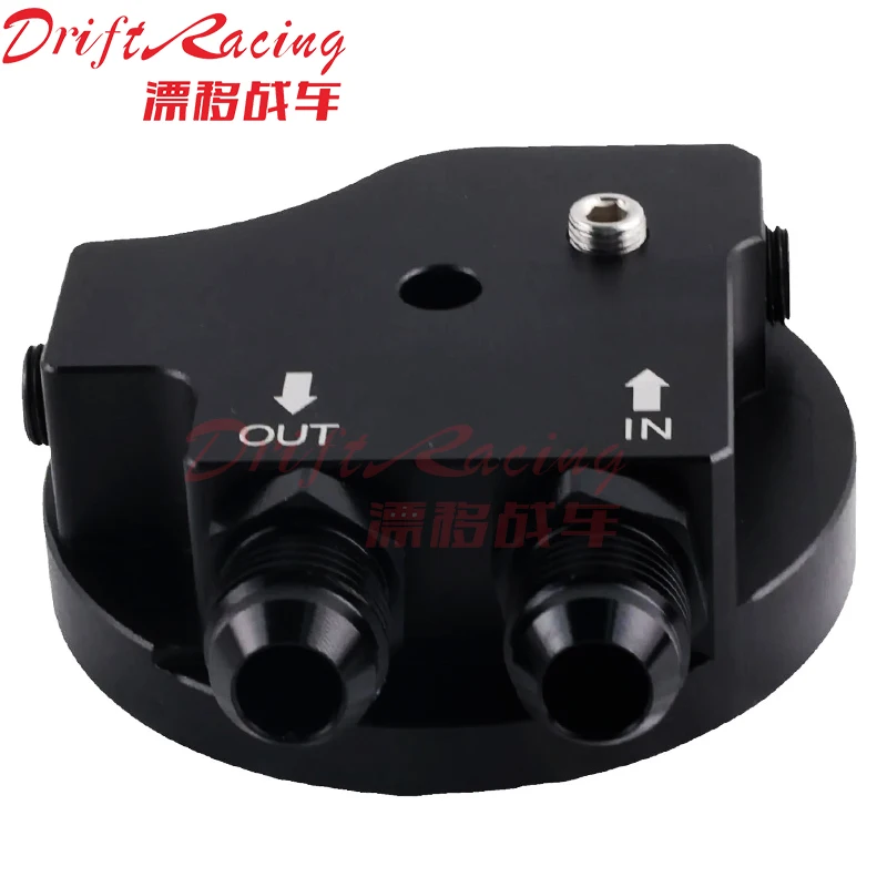 1set Engine Oil Filter Cap With Oil Cooler Fittings for BMW M50 S50 S52 S54 E36 E46 Aluminum adapter oil cooling cover - view 5