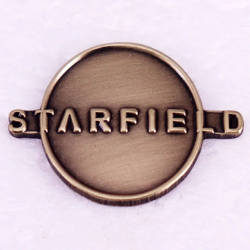 Starfield Logo Vintage Nostalgic Metal Badge Gamer Jewelry Gifts Backpack Decoration