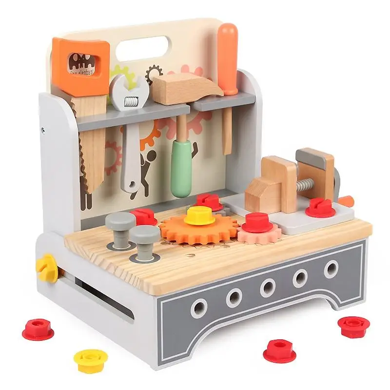 Children Wooden Tool Toys Kids Tool Set Tool Workbench Play Set