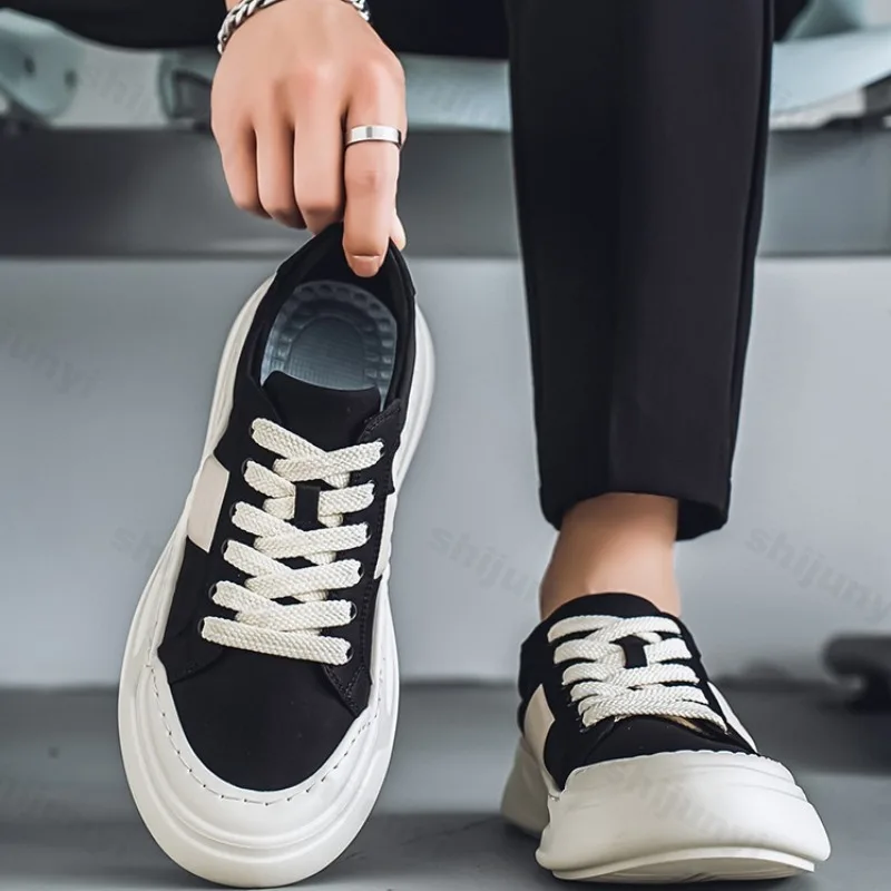 Men's 2025 Spring New Fashion Trend Casual Shoes Mesh Breathable Thick Soled Shoes Sports Comfortable Non slip Chunky sneakers