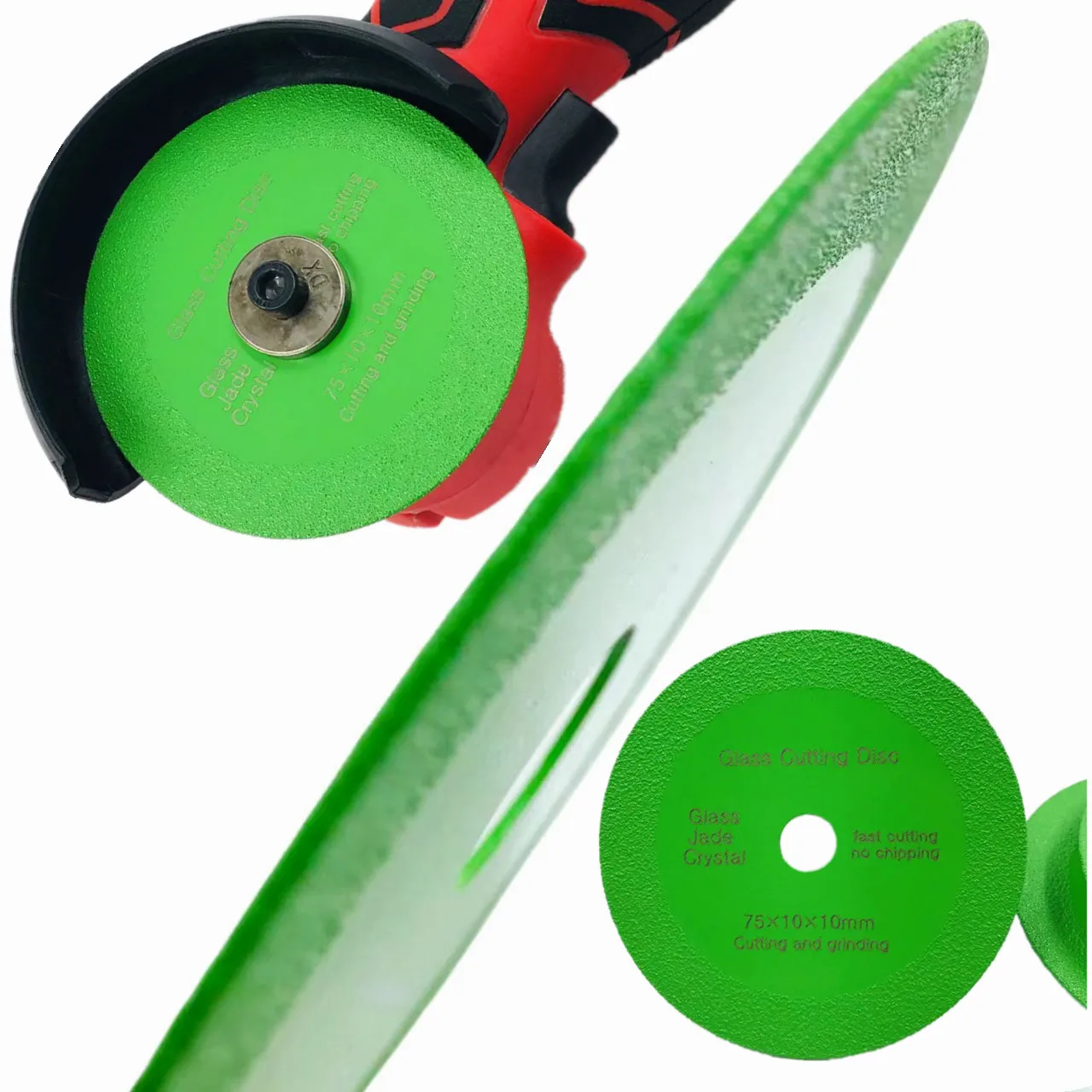 

1pcs 75mm Ultra-thin Glass Cutting Disc Diamond Saw Blade for Jade Wine Bottle Ceramic Polish Angle Grinder Machine