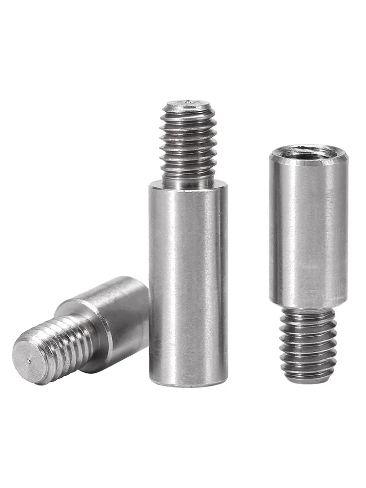 304 Stainless Steel Threaded Pillar M2 M2.5 M3 M4 M5 M6 *L+4/6/8mm Round Spacing Screw PCB Standoff Spacer Single Head Column image 6