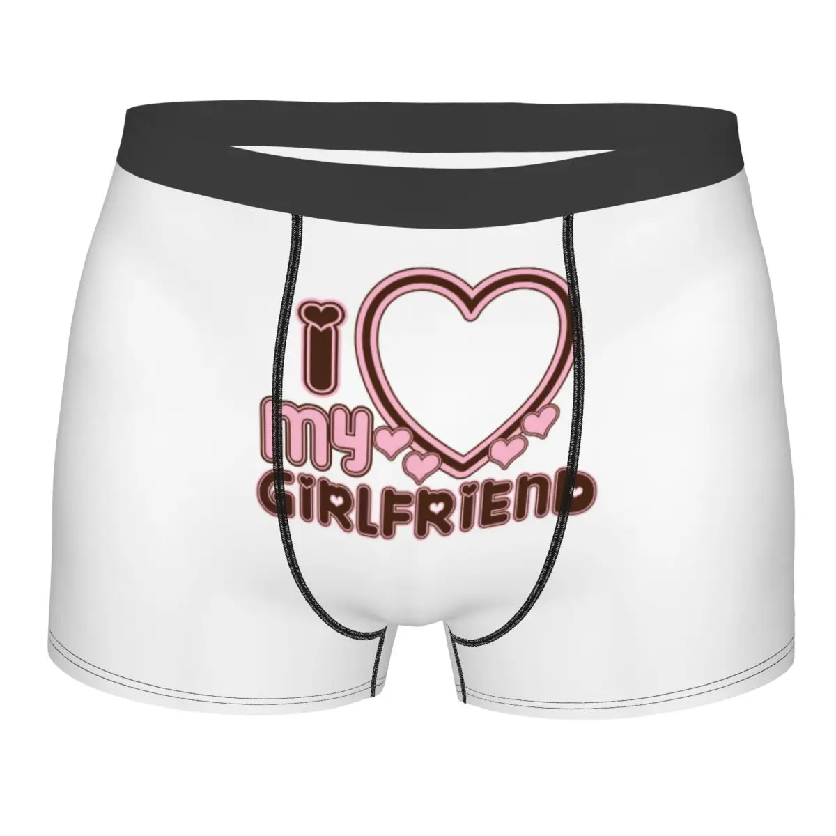 

Man I Love My Girlfriend Custom Long Underwear Personalized Valentine's Day Gift Printed Boxer Shorts Panties Male Underpants