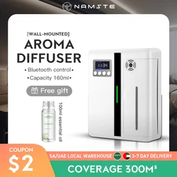 NAMSTE Hotel Professionale Diffusore di Aroma Elettrico Aromati Oasi 160ML Capacità di Olio Essenziale Deodorante per ambienti Controllo Bluetooth