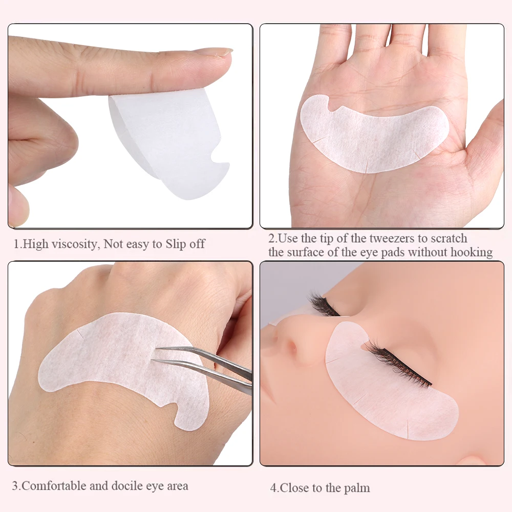 50 paires de patchs pour les yeux extension de cils sous les cils faux cils autocollants fournitures d'extension de cils patchs pour la construction de paupières