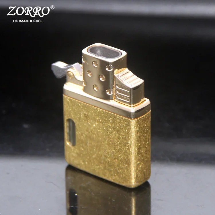 ZORRO Dual Fire Torch Insert Lighter Gas Jet Windproof Flint Oil Lighter Inflatable Butane Liner DIY Tool
