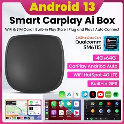 2024 스마트 카플레이 Ai 박스, 유무선 카플레이, 안드로이드 13, 넷플릭스, 유튜브, GPS, 5GWiFi