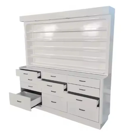 Nail Display Stand Shelf Cabinet Make-Up Show Room Case Rack for Nail Supplies