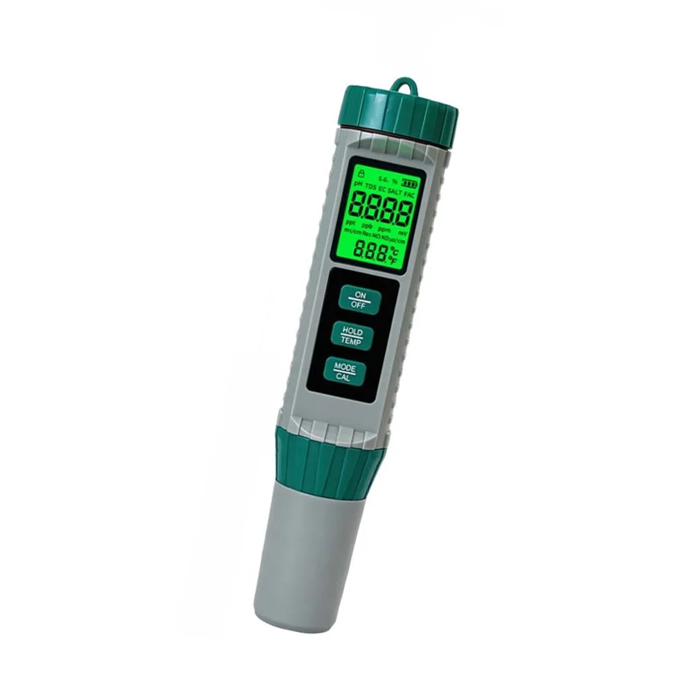 X101 Water Testing Device 10-in-1 Digital pH Conductivity Salinity ORP Hardness Meter for Drinking Water Assessment