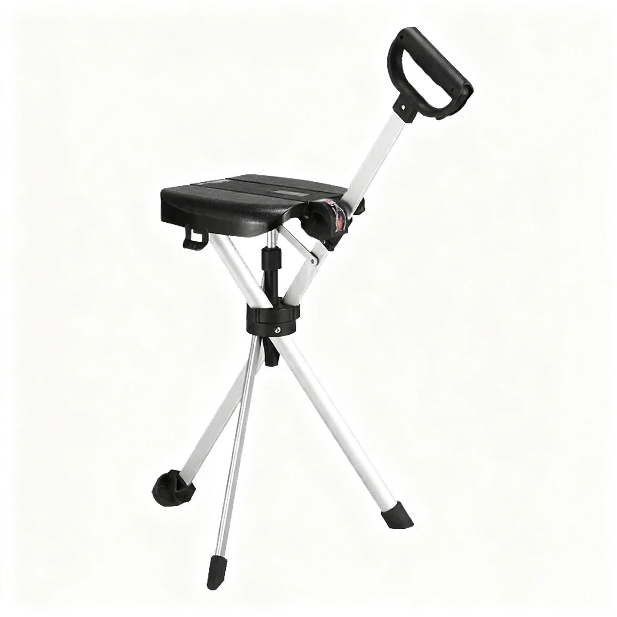 

3-Legged Cane, Aluminum Alloy Walking Stick for Elderly, Adjustable Height, 250 Lb Capacity, Lightweight Outdoor Mobility Aid