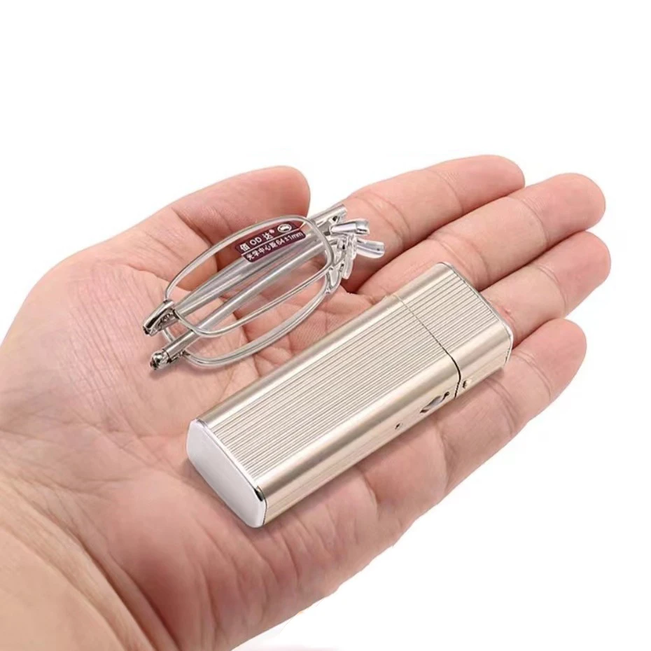 

Square Reading Glasses Men Women Anti Blue Light Metal Frame Presbyopic Glasses Computer Rectangle Eyewear +1.5 +2.0 with Case