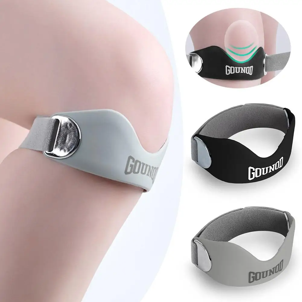Suporte de Joelho Profissional Gounod (1/2 Peças) para Corrida, Ciclismo, Basquete, Treino e Exercícios ao Ar Livre com Alça Ajustável e Durável