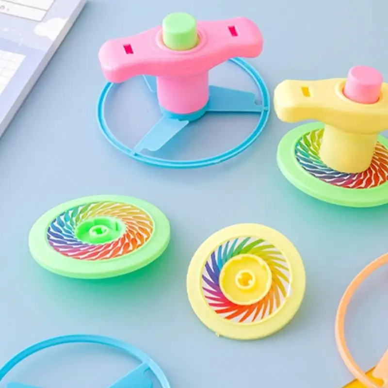 Pacote d7yd 10 spinner clássico Tops Toy atividade ao ar livre para crianças Família