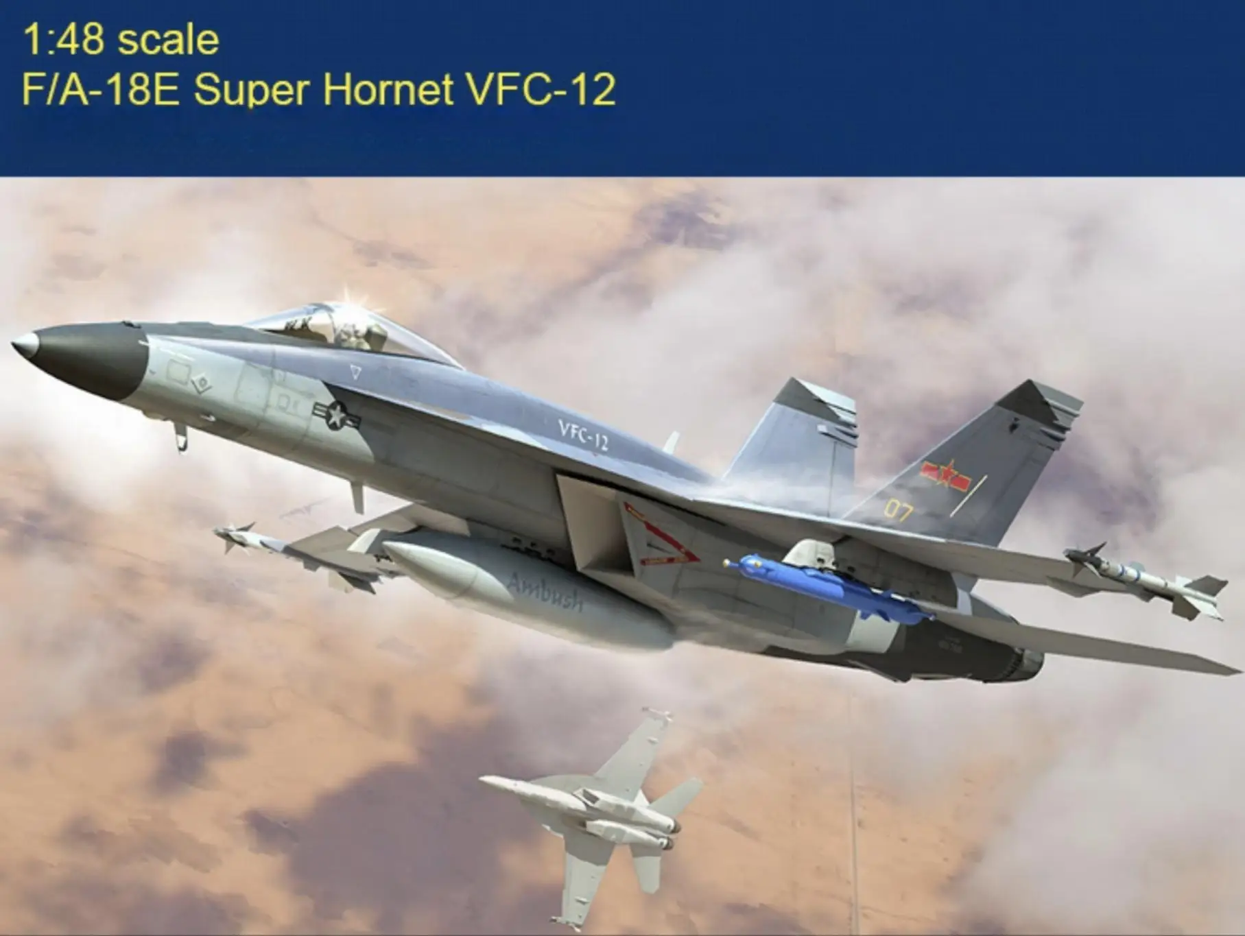 HobbyBoss 85818 1/48 F/A-18E Super Hornet VFC-12 Assembly Model Kit