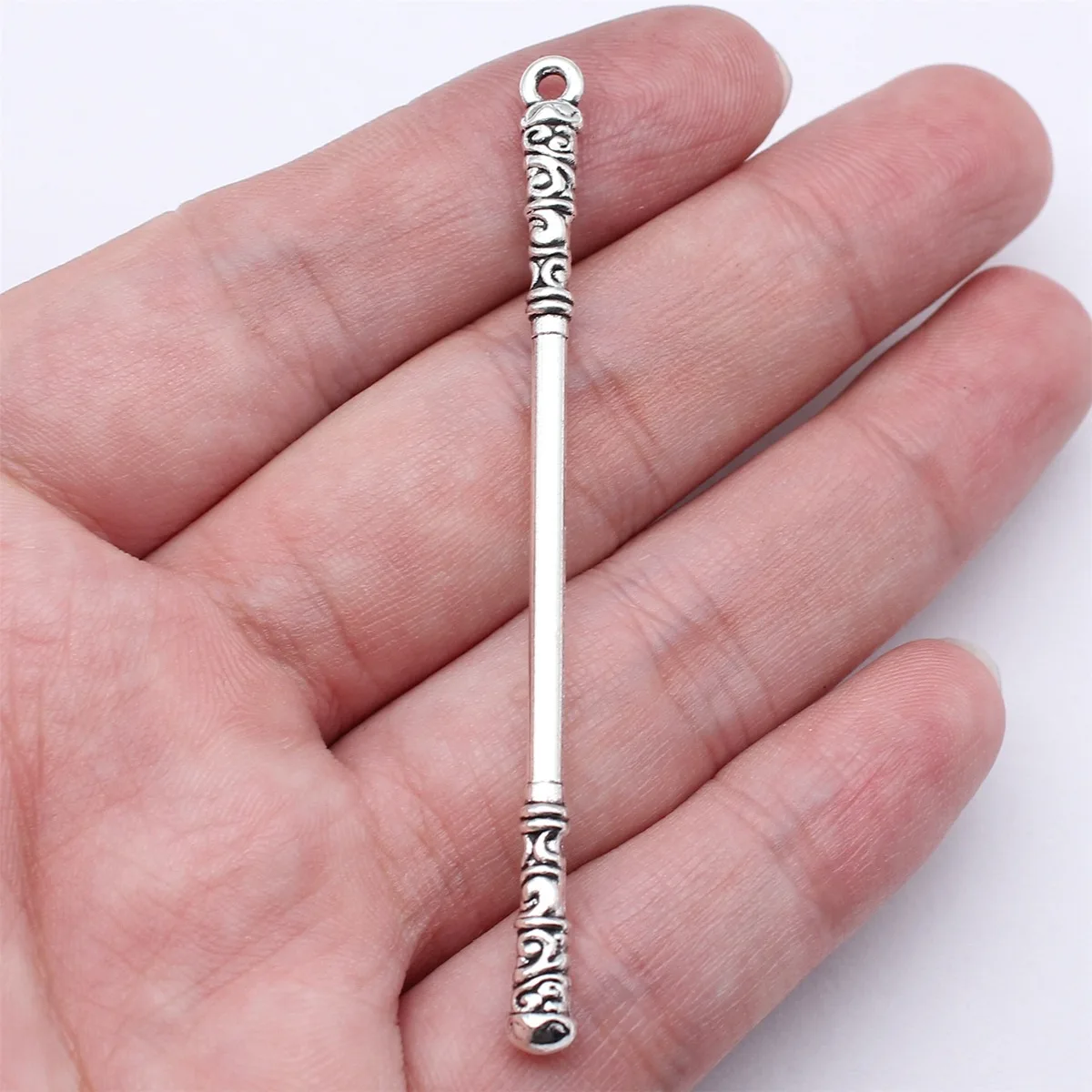10pcs 70mm Antique Silver Color Acgn Cosplay Sword, Gun, Sword And Halberd Charms Alloy Materials Jewelry Making