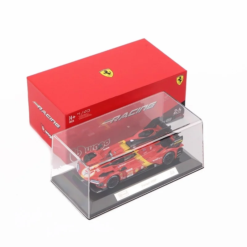 Nieuwe Bburago schaal 1:43 gegoten Ferrari 2024 499p # 50 # 83Le Mans Winner Collectors Edition Legering Luxe automodel speelgoed voor volwassenen
