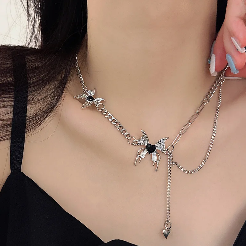 Rhinestone Shiny Chokers for Girls Sexy Punk Letter Night Entertainment Venue Statement Party Necklace