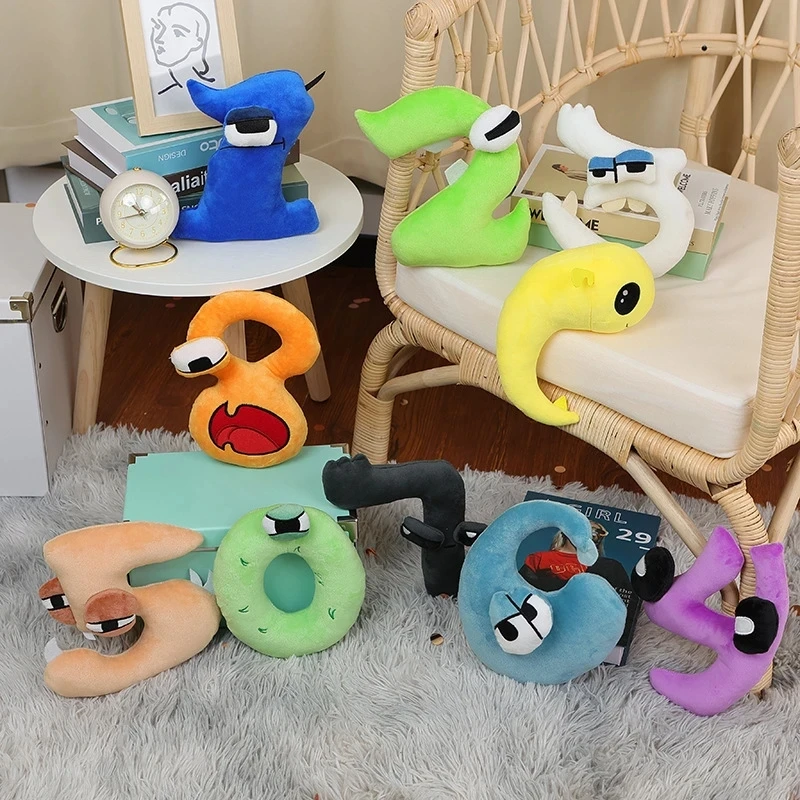 2023 NEW Alphabet Lore Plush Toy Anime Doll 26 English Letters Stuffed Toys Children Montessori Numbers 0-9 Doll Toy Plush Gifts