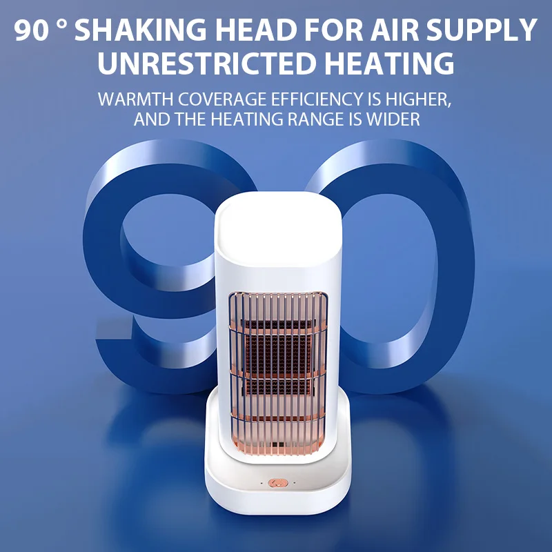 سخان محمول عمودي يهز الرأس PTC السيراميك التدفئة الدافئة منفاخ الهواء معطف شتوي آلة غرفة المنزل سخان كهربائي 1300 واط